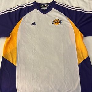 Lakers Warm Up Shirt. Official Lakers warm up shirt